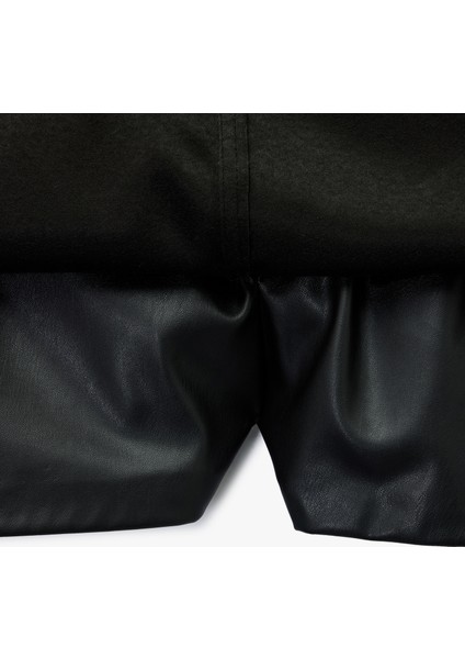 Suni Deri Slim Fit Cep Detaylı Mini Şort Etek fırsatları