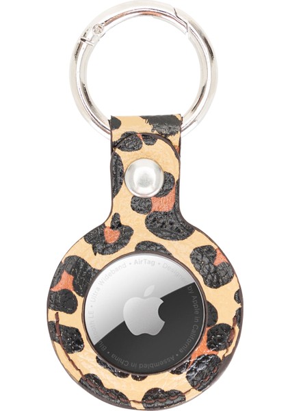 Apple Airtag Uyumlu Deri Anahtarlık, Leo Ne Kahve