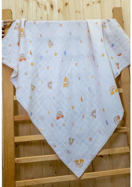 Little Organic's | 3’lü %100 Organik Pamuk Müslin Örtü - Battaniye Seti 75X80 cm | Oeko-Tex | Gots - Ztbest fırsatları