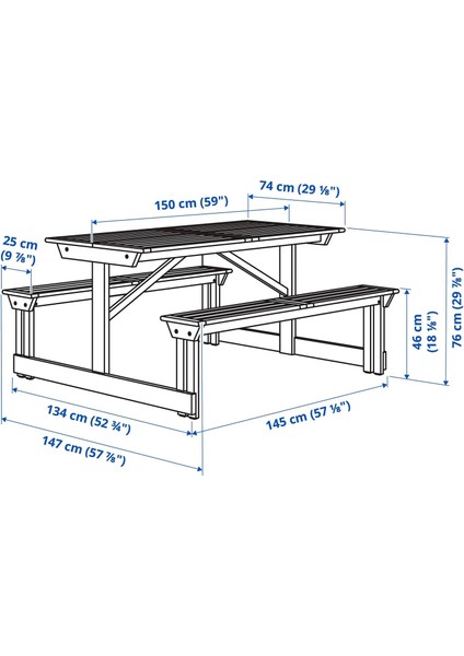 Lerholmen Piknik Masası Akasya fiyatları