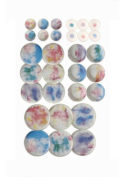 Cosmos 30 Parça 6 Kişilik Kahvaltı Sunum Ikram Yemek Takımı