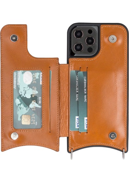 Apple iPhone 12 Pro Max Uyumlu Deri Askılı Kılıf Ufw RST2EF Taba modelleri