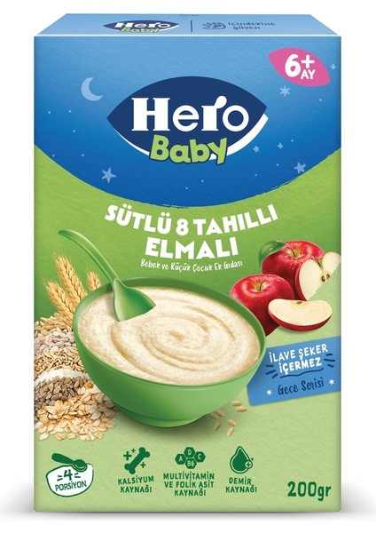 Sütlü 8 Tahıllı Elmalı Kaşık Mama 200G fiyatları