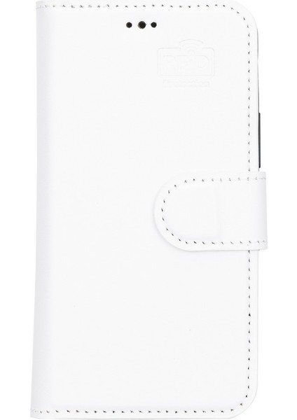 Apple iPhone 13 Mini Uyumlu Deri Cüzdanlı Kılıf F3 Beyaz fırsatları