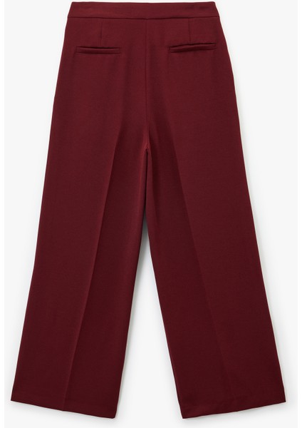 Kemer Detaylı Bilek Boy Geniş Paça Krep Palazzo Pantolon fiyatları