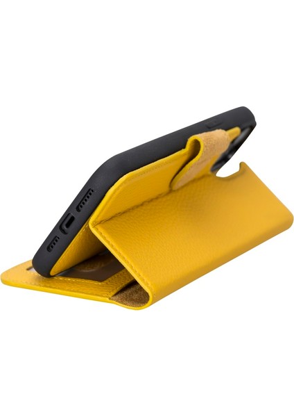 Apple iPhone 14 Plus Uyumlu Deri Cüzdanlı Kılıf Mwwn FL12 Sarı fiyatları