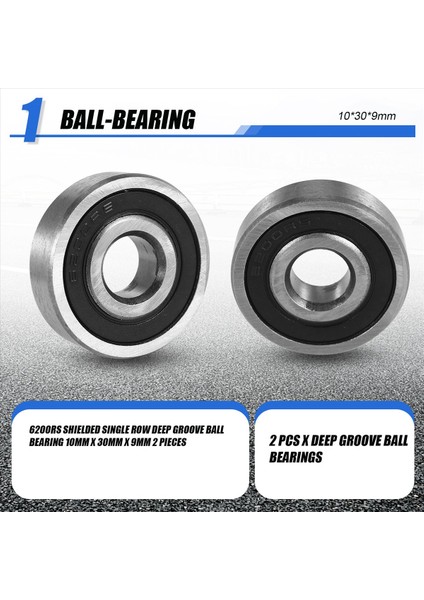 6200RS Korumalı Tek Serçe Derin Groove Ball Rulman 10MM x 30MM x 9mm 2 Parçalar (Yurt Dışından) fırsatları