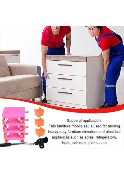 8 Adet Ağır Taşıyıcı Haddeleme Ev Aleti ile Tekerlek Hareketli Artefakt Mobilyaları Dolly Dolies Rulman Kapasitesi 500KG Dayanıklı D (Yurt Dışından) fiyatları