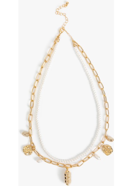 Çelik Karışımlı Inci Kolye