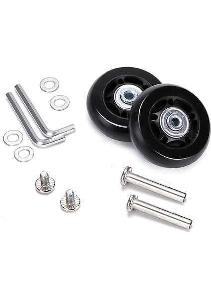 60MM x 18MM Bagaj Bavul Yedek Tekerlekler, Kauçuk Döner Tekerlek Tekerlekleri Yatakları Onarım Kitleri, 1 Set 2 (Yurt Dışından)