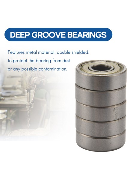 607Z 7 x 19 x 6mm Çift Korumalı Derin Groove Ball Rulmanlar 5 Pc (Yurt Dışından) fiyatları