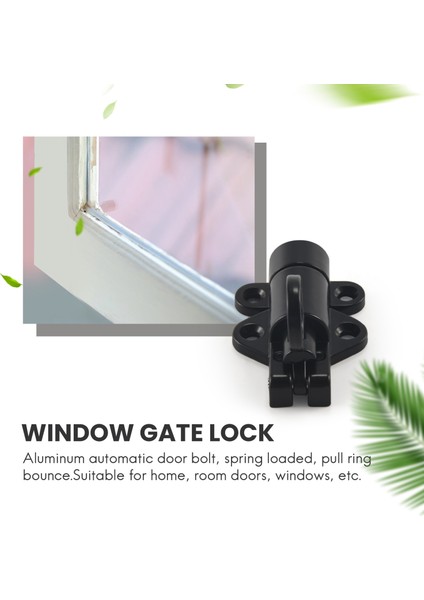 Alüminyum Alaşım Güvenliği Otomatik Pencere Kapısı Kilit Bahar Sıçrama Kapı Cıvatası Mandal, Siyah (Yurt Dışından) fırsatları