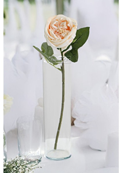 Yapay Lüx Islak Şakayık Somon-Krem Renkli Demet 45 cm Uzun Ömürlü modelleri