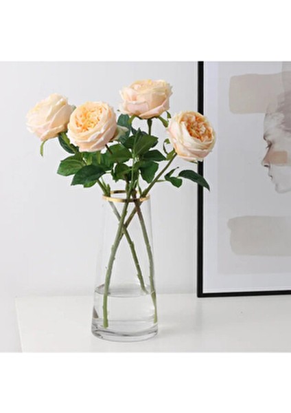 Yapay Lüx Islak Şakayık Somon-Krem Renkli Demet 45 cm Uzun Ömürlü indirimleri