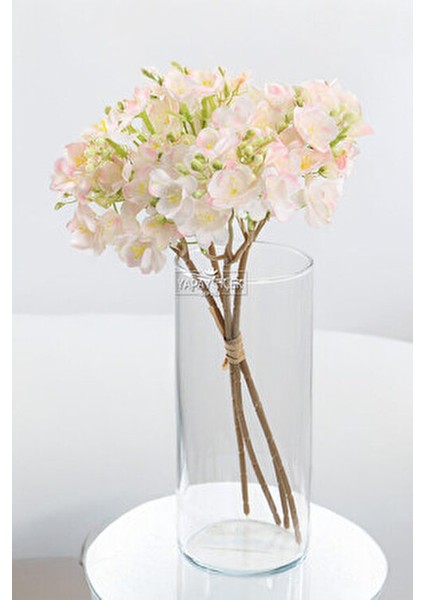 Lüx Garnitürlü Yasemin Çiçeği Buketi 4 Dallı Pudra Renk 40 cm fiyatları