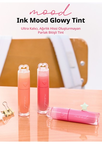 Kalıcı, Pigmentli, Parlak Bitişli Tint PERIPERA Ink Mood Glowy Tint (36 Pink Teacher)