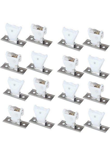 16 Adet 3 Hat Döner Döner Tip Beyaz Plastik ve Paslanmaz Çelik Braket Için Kordon Kilit Mekanizması Roma Panjurları Için (Yurt Dışından)