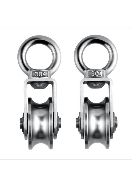 Kablo Kasnak Tekerlek Paslanmaz Çelik Döner Kasnak Blok Sessizlik Dönüş Çekme Çekme Sistem Kaldırma Gym 2 Pcs (Yurt Dışından)