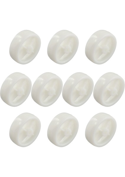 3 Inç Tek Tekerleksi Açık Beyaz Pp Plastik Çaplı Küçük 72MM Pürüzsüz Parça Katlanır Yatak Kasnağı 10 Adet (Yurt Dışından)