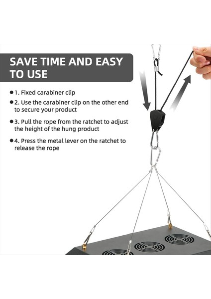 4 Cırcırlı Askı Paketi, Ayarlanabilir Halat Askı, Cırcır Halat, Çekme Çekme Kancası, Ayarlanabilir Halat Kancası, 2m, 1/8 Inç (Yurt Dışından) fiyatları