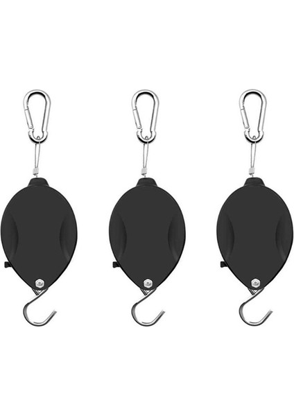 Geri Çekilebilir Bitki Askısı, Asma Bitkiler Için Bitki Kasnakları, Yükseltilmesi Kolay ve Alçaltılmış, Ağır Hizmet Tipi, Ayarlanabilir Kanca, 3 Paket (Yurt Dışından)