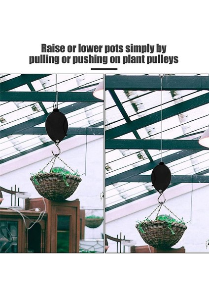 Geri Çekilebilir Bitki Askısı, Asma Bitkiler Için Bitki Kasnakları, Yükseltilmesi Kolay ve Alçaltılmış, Ağır Hizmet Tipi, Ayarlanabilir Kanca, 3 Paket (Yurt Dışından) fırsatları