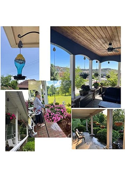 Geri Çekilebilir Bitki Askısı, Asma Bitkiler Için Bitki Kasnakları, Yükseltilmesi Kolay ve Alçaltılmış, Ağır Hizmet Tipi, Ayarlanabilir Kanca, 3 Paket (Yurt Dışından) indirimleri