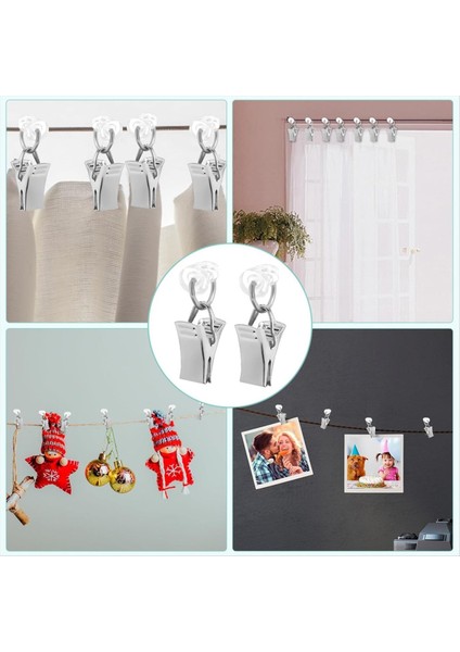 100 Perde Klipsinin Paketi, Perde Klipsleri, Plastik Silindir ve Klipsli Rulolar, Perde Klipsleri, Perdeler Için Metal Klipsler (Yurt Dışından) indirimleri