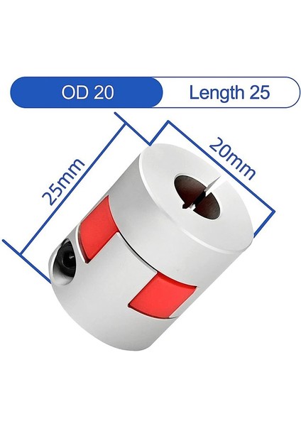 D20XL25 Esnek Şaft Kuplajı 3D Yazıcı Cnc Makinesi ve Servo Adım Motoru 2 Adet Için 5 mm Ila 8mm Ila 8mm (Yurt Dışından) modelleri