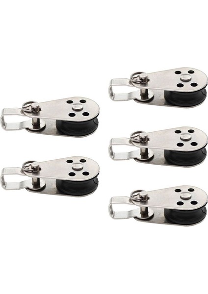 5 Parça Paslanmaz Çelik Kasnak Naylon Kasnak Yelkenli Yat Gemisi Kasnağı Naylon Ip Kasnağı Sallanan Kasnak (Yurt Dışından)