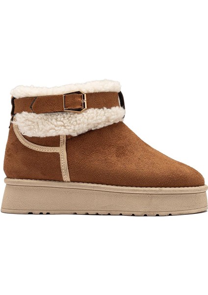 Kadın Taba Süet Bot Içi Kürklü Kemerli Bilekte Kısa Topuklu Taban Kışlık Bot fiyatları