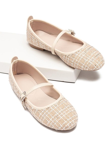 Kadın Babet Taşlı Tokalı Bantlı Kemerli Hafif Rahat Şık Iş Ofis Günlük Ayakkabı