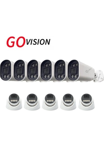 Go Vision 12 Adet 2mp Ahd Güvenlik Kamerası – Full Hd, Gece Görüşlü