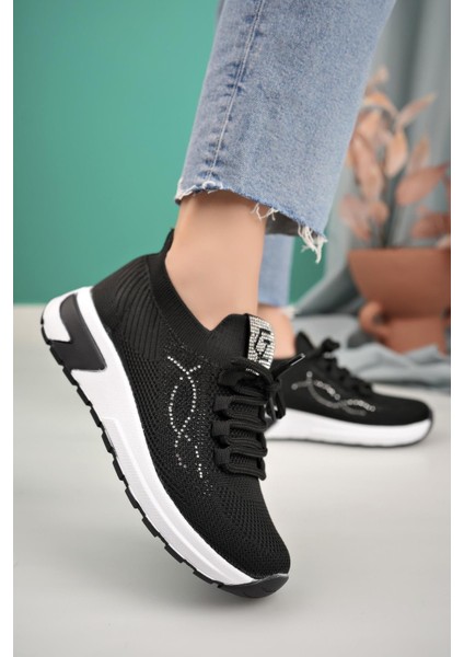 Kadın Triko Taş Detaylı Sneaker Yürüyüş Ayakkabısı fiyatları