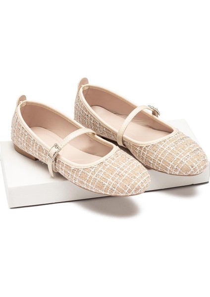 Kadın Babet Taşlı Tokalı Bantlı Kemerli Hafif Rahat Şık Iş Ofis Günlük Ayakkabı