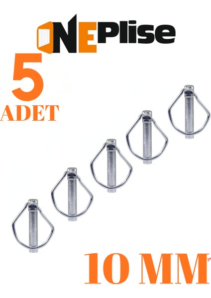 10 mm Traktör Pimi Yaylı Pim Kaliteli Çelik (5 Adet)
