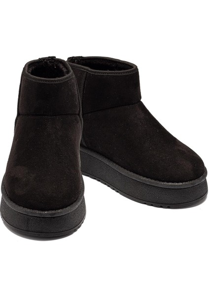 Kadın Siyah Süet Bot Içi Kürklü Bilekte Kısa Topuklu Taban Kışlık Bot fırsatları