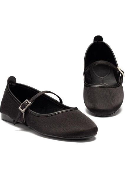 Kadın Babet Bantlı Kemerli Hafif Rahat Şık Iş Ofis Günlük Ayakkabı