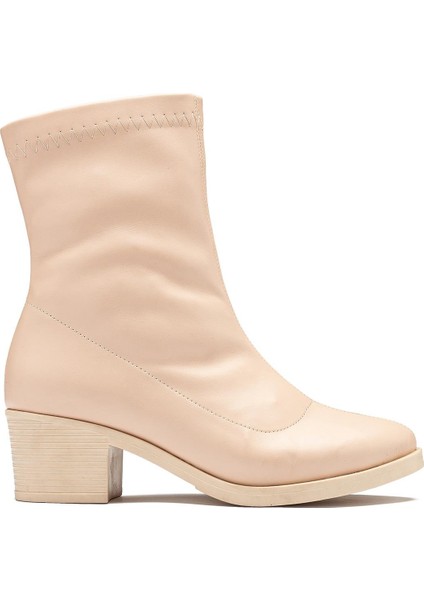 Kadın Streç Bot Bilekli Kısa Küt Kalıp Deri Kaliteli Bot Topuklu Kışlık Bot & Bootie