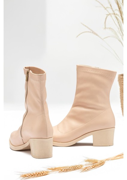 Kadın Streç Bot Bilekli Kısa Küt Kalıp Deri Kaliteli Bot Topuklu Kışlık Bot & Bootie modelleri
