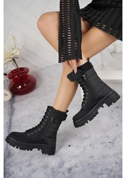 Kadın Cilt Paraşüt Detaylı Cırtlı Fermuarlı Kaymaz Taban Postal Bot fiyatları