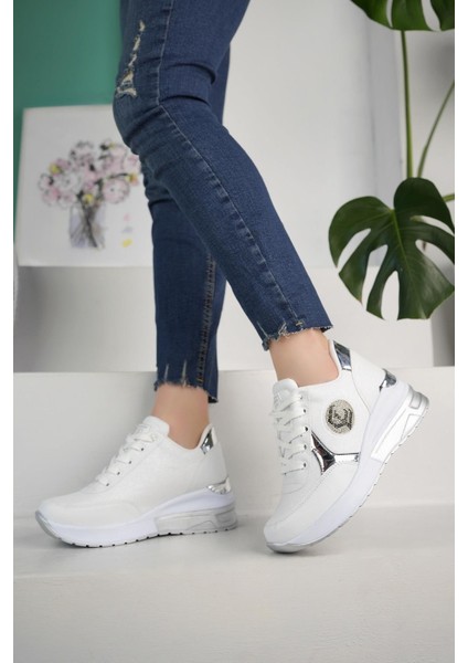 Kadın Taşlı Rahat Kalıp Topuklu Spor Ayakkabı fiyatları