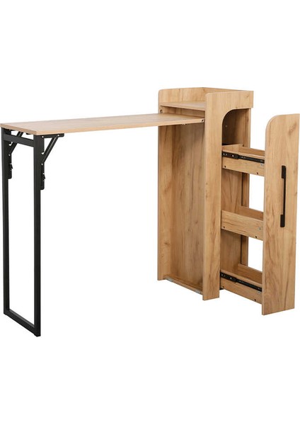Slide Katlanır Çok Amaçlı Masa - Ceviz/siyah 122X44.5X108 cm modelleri