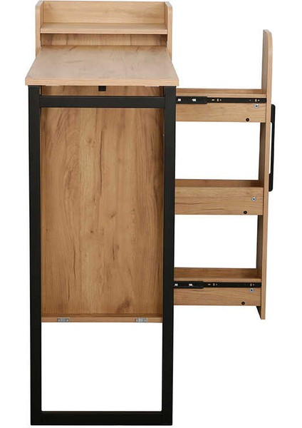 Slide Katlanır Çok Amaçlı Masa - Ceviz/siyah 122X44.5X108 cm fırsatları