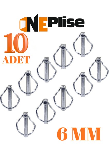 6 mm Traktör Pimi Yaylı Pim Kaliteli Çelik (10 Adet)