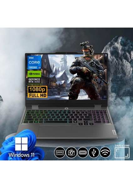 Loq 15IRX9 I7-13650HX | 16GB | 1tb SSD 6gb RTX4050 83DV0117TR ATL16 15.6" WIN11PRO Gaming Notebook
