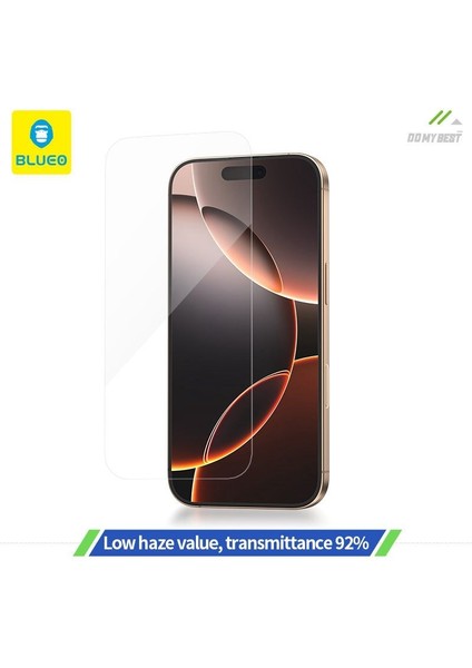 B iPhone 16 Pro Full Clear Full Cover Hd Uygulama Aparatlı Cam Ekran Koruyucu