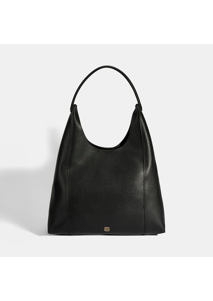 Kadın Siyah Deri Omuz Çantası
