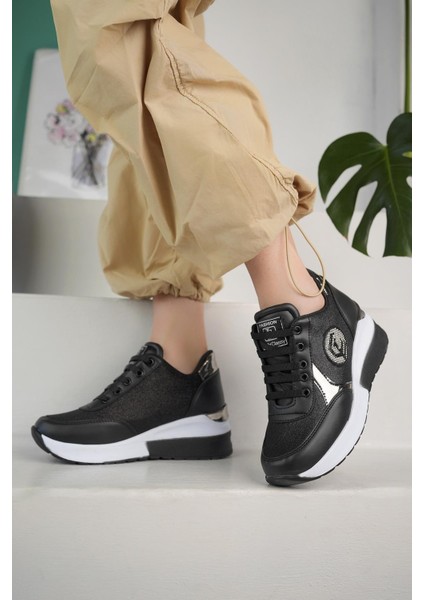 Kadın Taşlı Rahat Kalıp Topuklu Spor Ayakkabı fiyatları