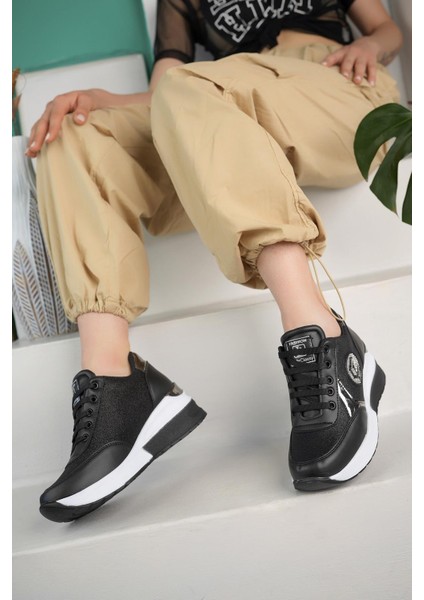 Kadın Taşlı Rahat Kalıp Topuklu Spor Ayakkabı modelleri